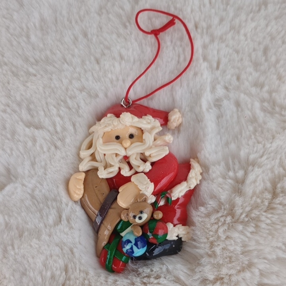 Hand Crafted  Santa Ornament